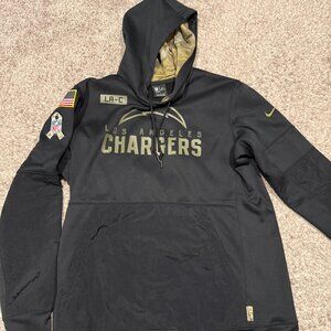 Nike LA Chargers Black Salute to Service Sideline Performance Hoodie